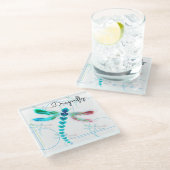 Dragonfly | BLAUWGROEN ONDERZETTER (Schuin)