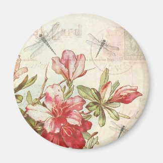 Dragonfly  Bloemen Rode Bloemen Azalea's Magneet