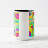 DragonFly & Bloemen Tweekleurige Koffiemok (Center)