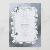 Dragonfly Bloemrijke Sweet 16 Frame Stofblauw ID13 Menu (Voorkant)