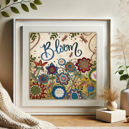Dragonfly Bloom Inspirerende Inspiratie Poster