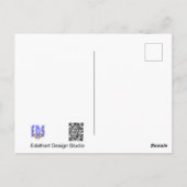 Dragonfly Blue Emperor met Border DIY Briefkaart (Achterkant)