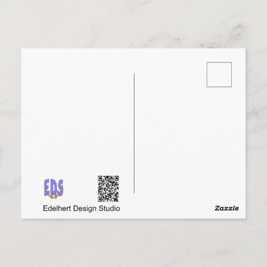 Dragonfly Blue Emperor met Border DIY Briefkaart (Achterkant)