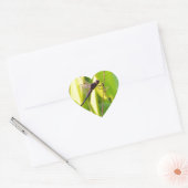 Dragonfly Blue en zwart op gras. Hart Sticker (Envelop)