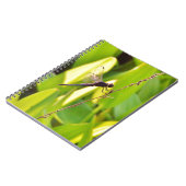 Dragonfly Blue en zwart op gras. Notitieboek (Linkerzijde)