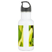 Dragonfly Blue en zwart op gras. Waterfles (Achterkant)