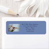 Dragonfly Blue gepersonaliseerde retour adreslabel Etiket (Insitu)