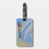 Dragonfly Blue Luggage/Laptop Label Bagagelabel (Achterkant verticaal)