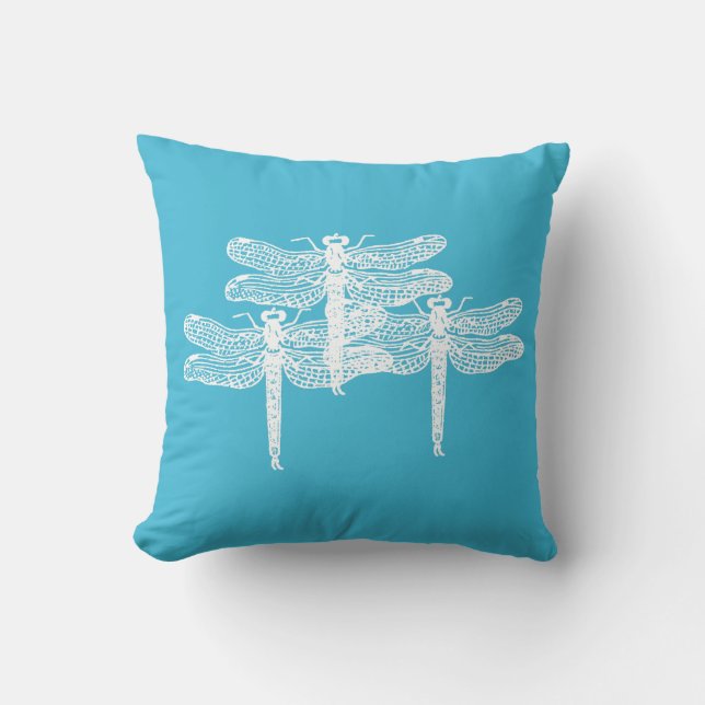 Dragonfly Blues Pillow Kussen (Voorkant)
