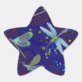 Dragonfly Blues Star-Sticker Ster Sticker