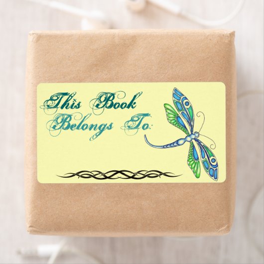 Dragonfly Boek Bord Eigendom Label (Insitu)