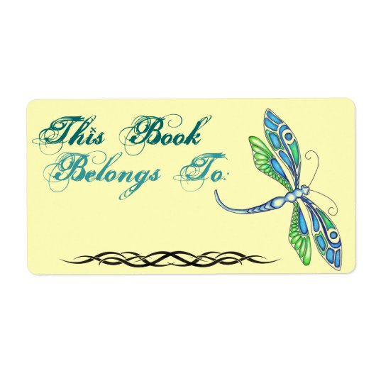 Dragonfly Boek Bord Eigendom Label (Voorkant)