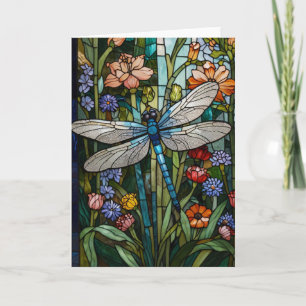 Dragonfly boho bloemen botanische vlek glas