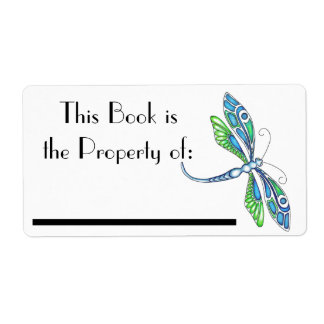 Dragonfly Book Label