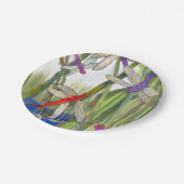 Dragonfly-Borden voor zomerpapier Papieren Bordje (Gekanteld)