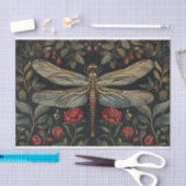 Dragonfly Botanische Bloemen Decoupage Tissuepapier (Craft)