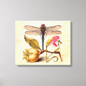 Dragonfly Botanische Natuur Wildleven Canvas Afdruk (Voorkant)
