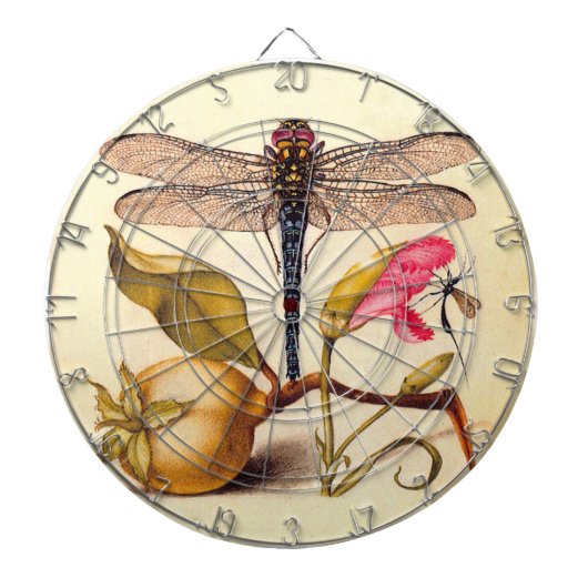 Dragonfly Botanische Natuur Wildleven Dartbord (Voorkant)
