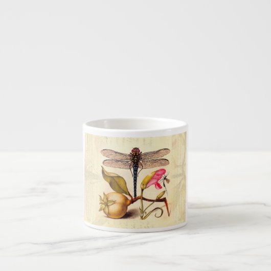 Dragonfly Botanische Natuur Wildleven Espresso Kop (Voorkant)