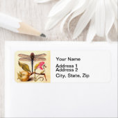 Dragonfly Botanische Natuur Wildleven Etiket (Insitu)