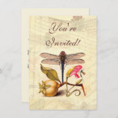 Dragonfly Botanische Natuur Wildleven Kaart (Voorkant / Achterkant)