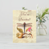 Dragonfly Botanische Natuur Wildleven Kaart (Staand voorkant)