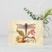 Dragonfly Botanische Natuur Wildleven Kaart (Staand voorkant)