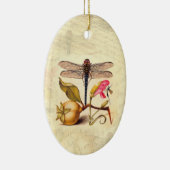 Dragonfly Botanische Natuur Wildleven Keramisch Ornament (Rechts)