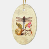 Dragonfly Botanische Natuur Wildleven Keramisch Ornament (Links)