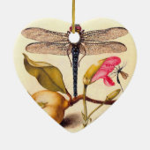 Dragonfly Botanische Natuur Wildleven Keramisch Ornament (Achterkant)