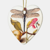 Dragonfly Botanische Natuur Wildleven Keramisch Ornament (Links)