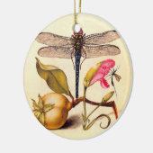 Dragonfly Botanische Natuur Wildleven Keramisch Ornament (Links)
