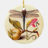 Dragonfly Botanische Natuur Wildleven Keramisch Ornament (Achterkant)