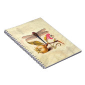 Dragonfly Botanische Natuur Wildleven Notitieboek (Rechterzijde)