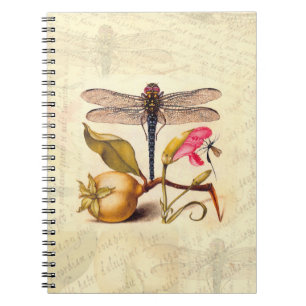 Dragonfly Botanische Natuur Wildleven Notitieboek