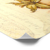 Dragonfly Botanische Natuur Wildleven Poster (Hoek)