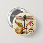 Dragonfly Botanische Natuur Wildleven Ronde Button 5,7 Cm (Voorkant /achterkant)
