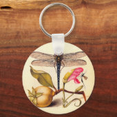 Dragonfly Botanische Natuur Wildleven Sleutelhanger (Voorkant)