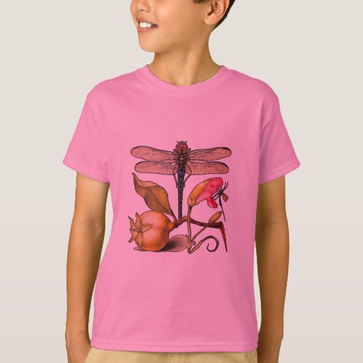 Dragonfly Botanische Natuur Wildleven T-shirt (Voorkant)