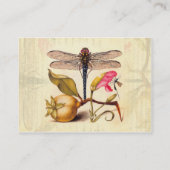 Dragonfly Botanische Natuur Wildleven Visitekaartje (Achterkant)