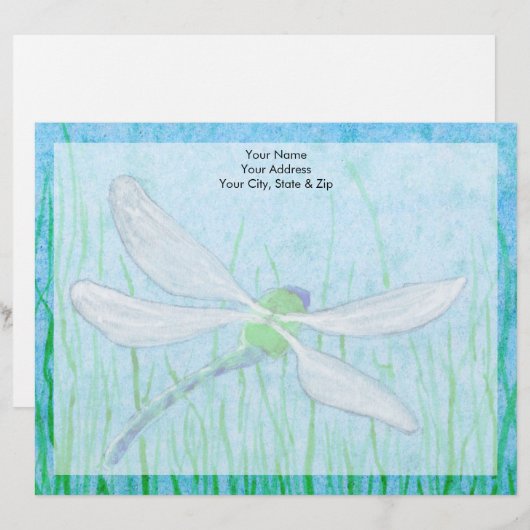 Dragonfly Briefhoofd (Voorkant / Achterkant)