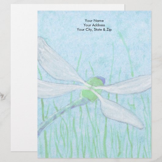 Dragonfly Briefhoofd (Voorkant / Achterkant)