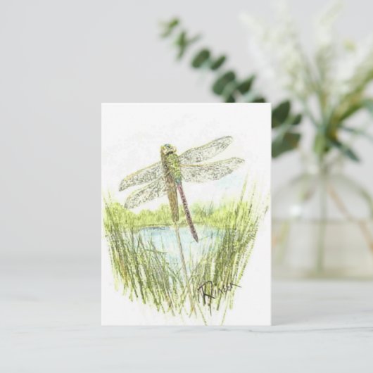 Dragonfly-briefkaart Briefkaart (Staand voorkant)