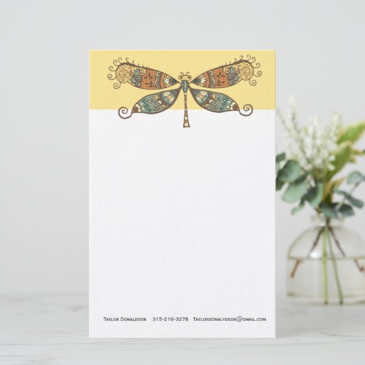 Dragonfly Briefpapier (Staand voorkant)