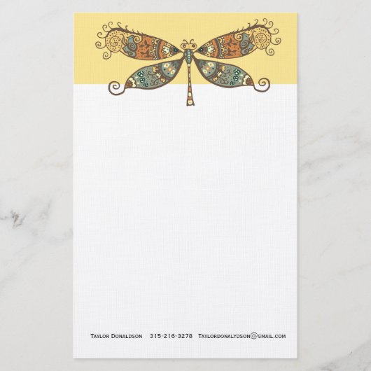 Dragonfly Briefpapier (Voorkant)