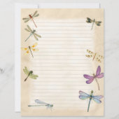 Dragonfly briefpapier gevoerd schrijven papier (Voorkant)