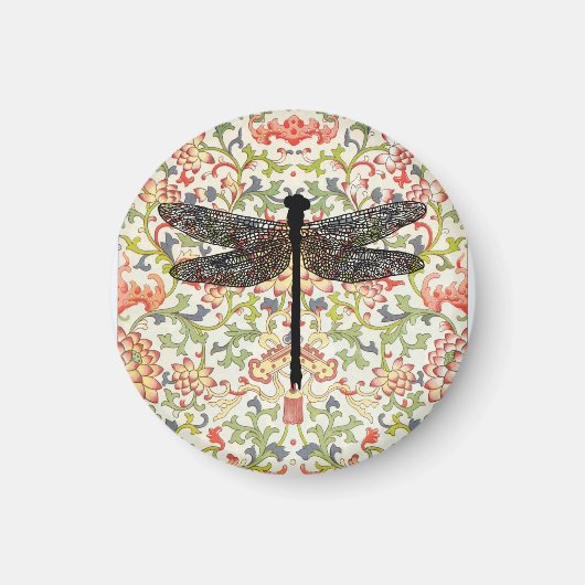 dragonfly Bug Insecte florals Silhouette art Magneet (Voorkant)