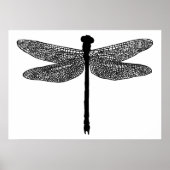 dragonfly Bug Insecte natuur Silhouette art Poster (Voorkant)