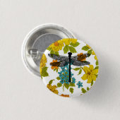 dragonfly Bug Insecte natuur Silhouette art Ronde Button 3,2 Cm (Voorkant /achterkant)
