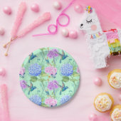 Dragonfly Butterfly Hummingbird Floral Paper Bord (Feest)